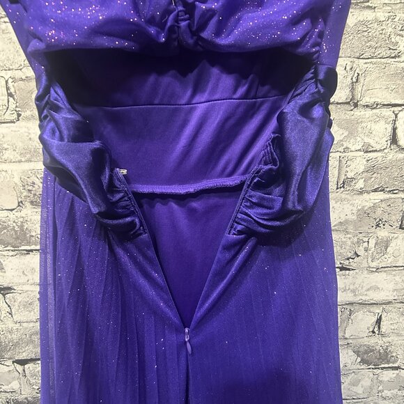 EUC Speekless Purple Maxi Dress Sparkle Ombre Size XS (Prom Homecoming Dress) - Picture 9 of 14